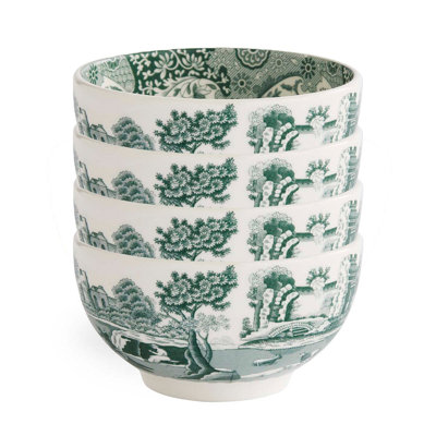 Heritage Green Italian 4.3" Bowls, Set of 4