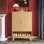 Armoire à chaussures à double porte Wavy relief avec tablettes réglables, rangement ouvert, solution de rangement minimaliste moderne