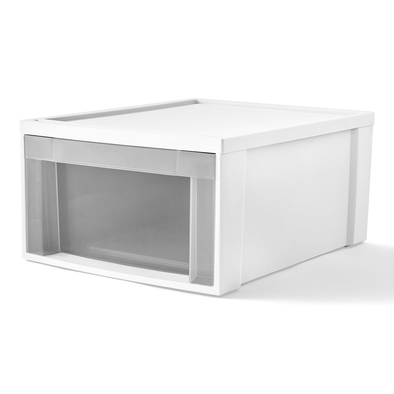 Tiroir de rangement empilable moyen 15,7 po STacking DRAWER, Blanc