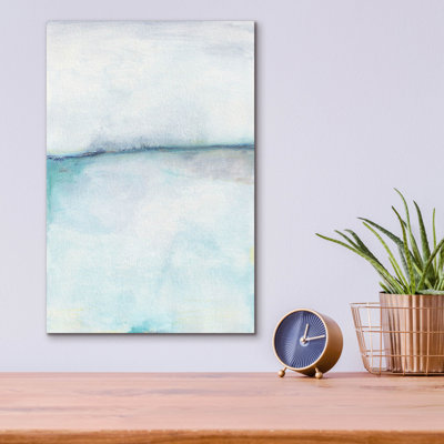 Art mural en verre épique «Tides Of Indigo No. 1» par Michelle Oppenheimer, 12 po x 16 po