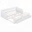 Lit de jour en bois robuste avec lit gigogne et tiroirs de rangement, canapé-lit extensible pour une utilisation polyvalente-490492164