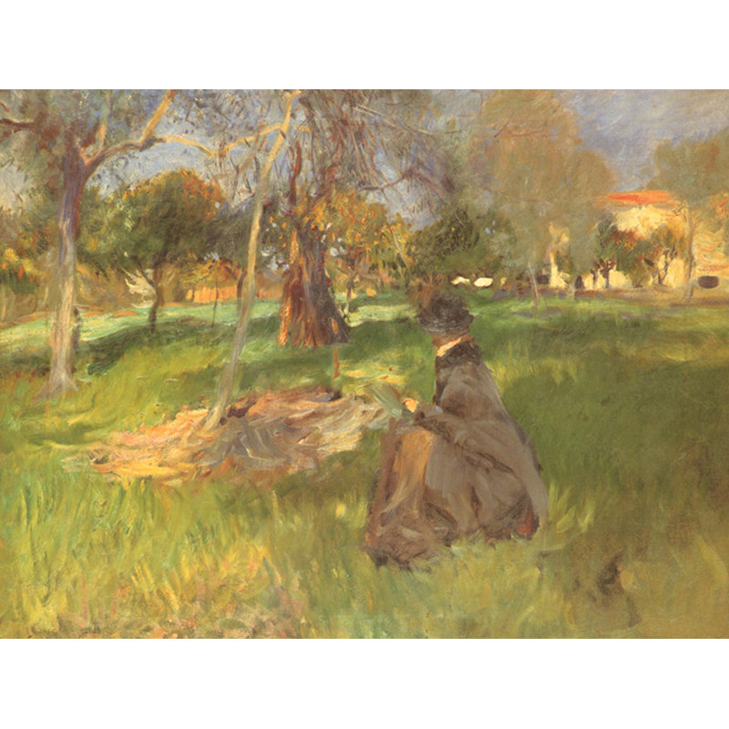 Dans un verger, H 36 po x l 48 po