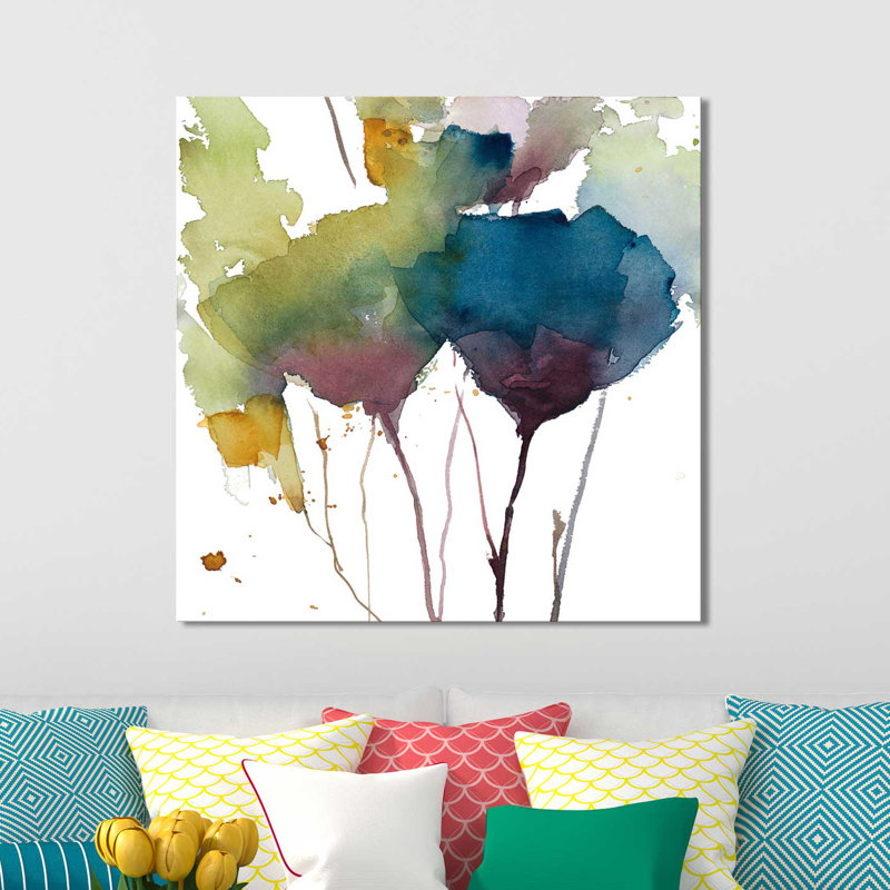 «Wildflower Grace II» par Lanie Loreth - impression sur toile tendue, H 18" x l 18" x P 1"
