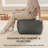 Florence 16" Gray Upholstered Pouf Ottoman-117301676