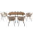 7 Pieces Patio Dining Set, All-Weather Outdoor Furniture With Acacia Wood Table And Metal Frame Chairs, Ideal For Garden, Backyard, And Balcony-1546905387