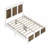 Farmhouse Wooden Platform Bed-447110205-447110204