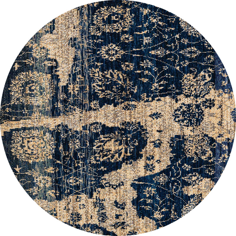 Aldene Abstract Indoor Rug, Round 4'