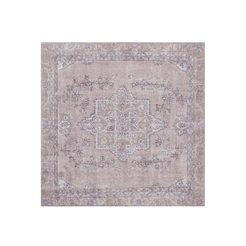 Tapis rose poudré décoratif Vintage Look, Rectangle 3 pi 10 po x 5 pi 3 po