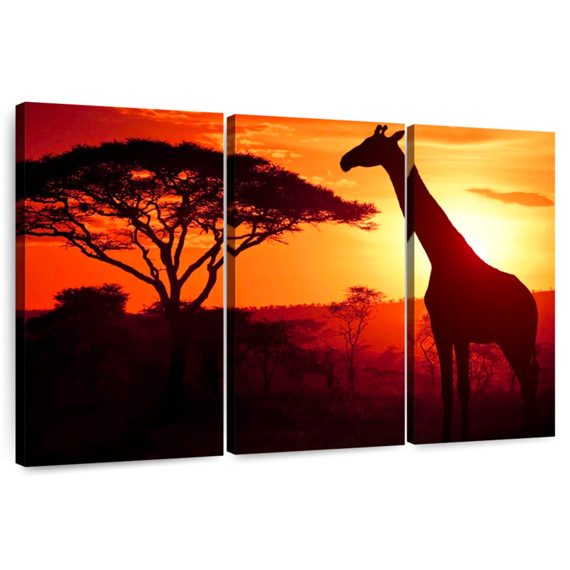 Alvord African Safari Giraffe, 48" H x 74" W