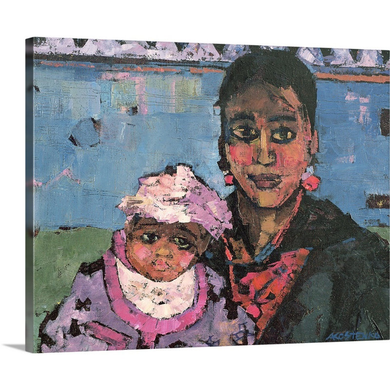 Reproduction d'art sur toile tendue, "Espagnole mère Anna Kostenko", Toile tendue, H 11 po x l 14 po x P 1,25 po