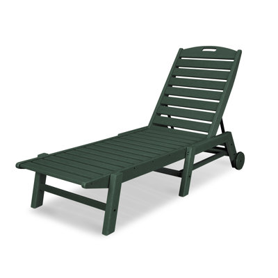 Lakeside POLYWOOD Nautical Chaise with Wheels