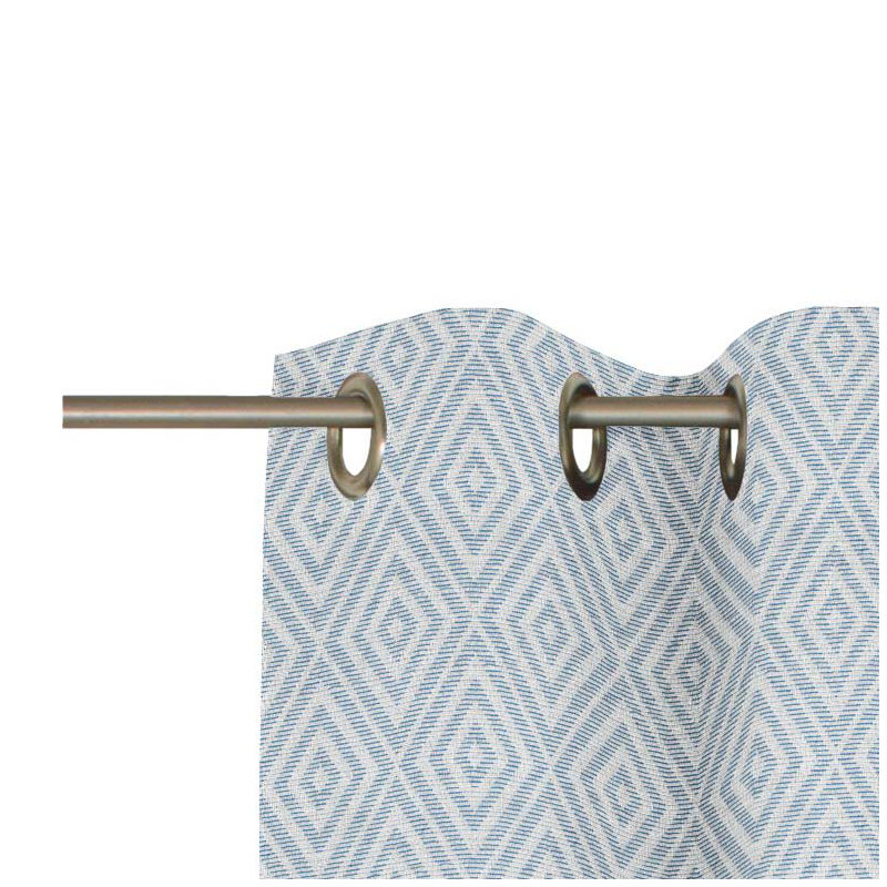 Abelard Room Darkening Curtains Single Panel, Blue, 145cm H x 132cm W