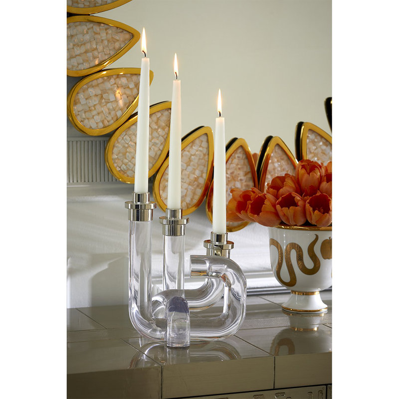 Pompidou Acrylic Candle Holder, White