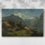 Hans Gude "Paysage de fjords norvégiens avec cabines" - Art mural sur toile tendue de qualité musée-401539209