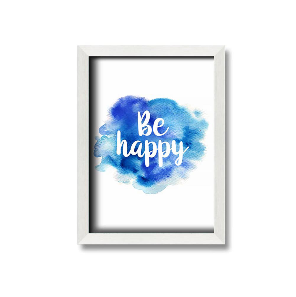 Be Happy 3 Gerahmter Druck Wandkunst