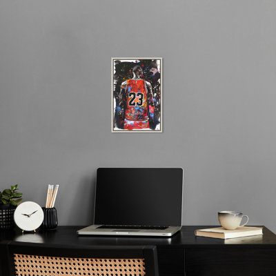 Red Graffiti Basketball Canvas Trend Sport Wall Art by Notoriart