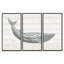 Aquarelle de baleine bleue - ensemble d'art mural encadré nautique et côtier sur 3-72043476-72044213