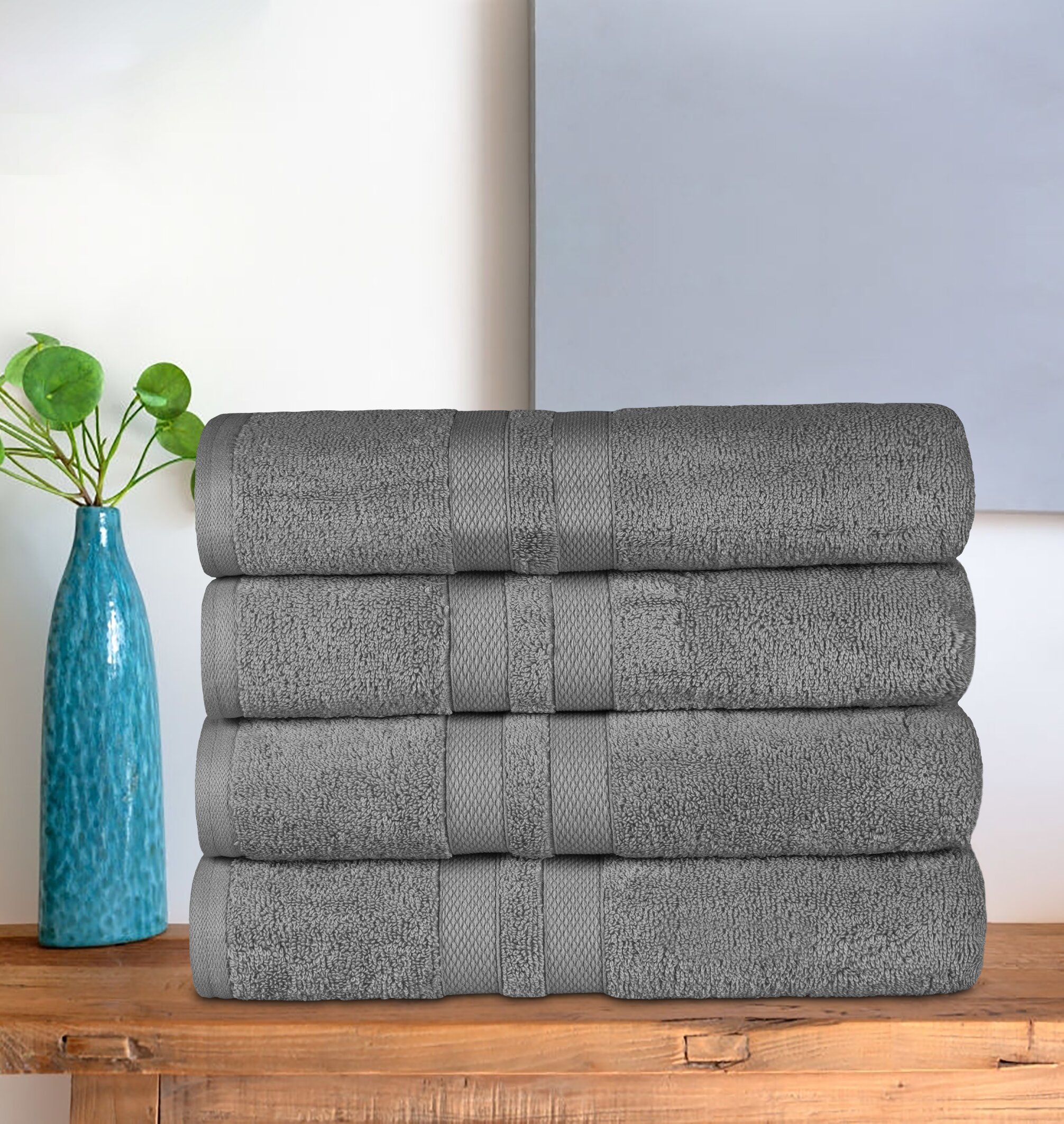 Premium Cotton 800 Gsm Heavyweight Plush Luxury 4 Piece Bathroom