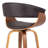 Chagnon Swivel Counter or Bar Height Bar Stool with Arms and Open Back in Faux Leather, Wood-118320606-118320596-118320597