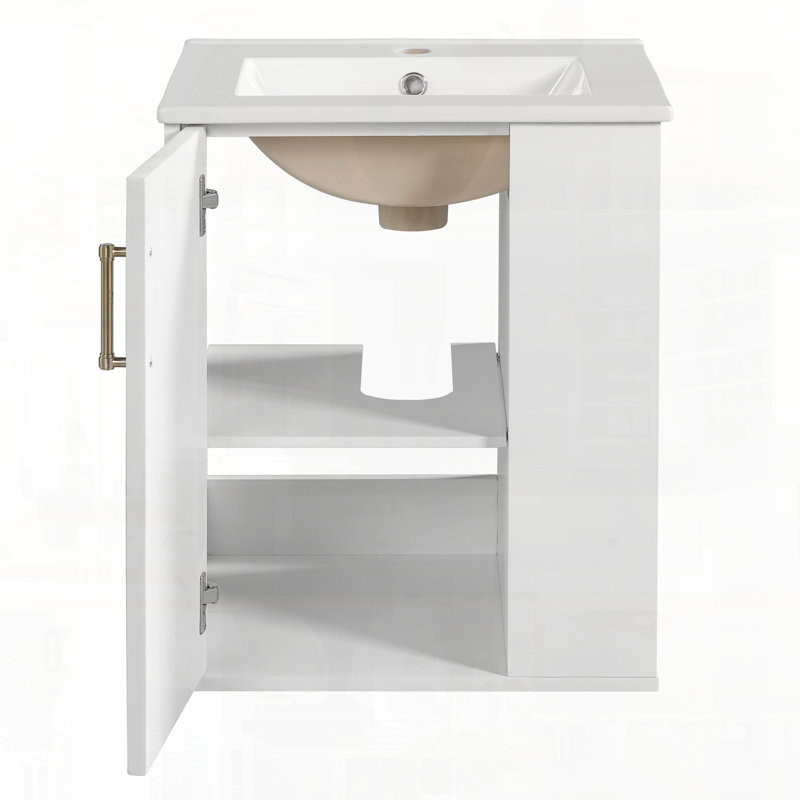 Meuble-lavabo mural avec évier