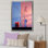 «Blue and Magenta Vase Still Life», reproduction d'art sur toile