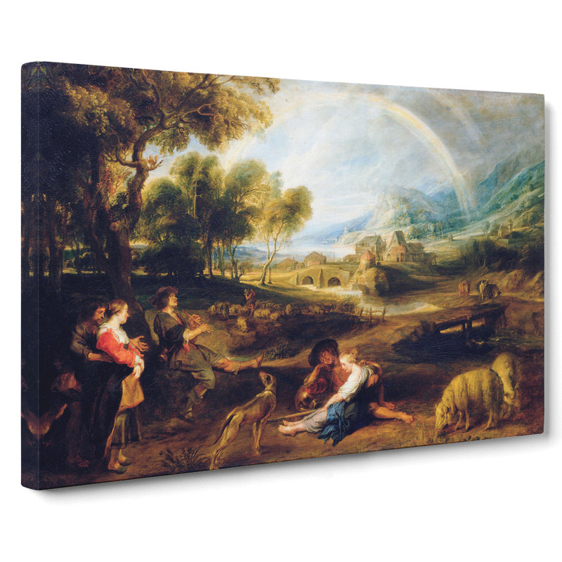 Landscape With A Rainbow by Peter Paul Rubens - Wrapped Canvas Painting, 50cm H x 76cm W x 3cm D