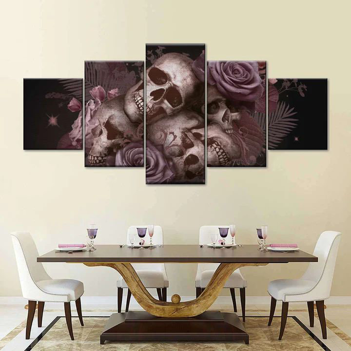 Skeletons and Skulls, H 36 po x l 80 po x P 1,25 po