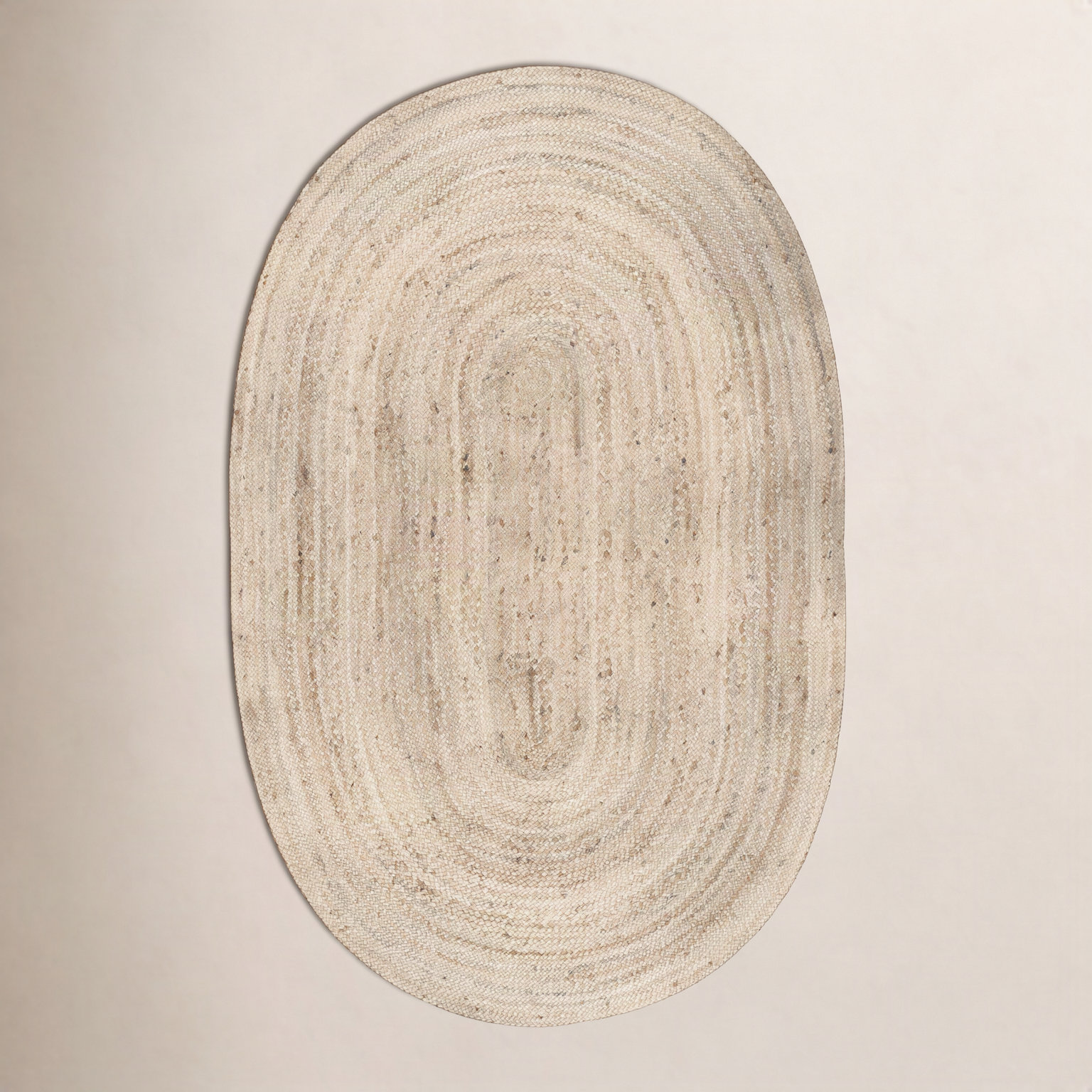 Natural Hand-Woven Jute Rug, Oval 8'6" x 11'6"