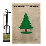 Double Sided 18.5'' H x 13'' W Burlap Flag Set