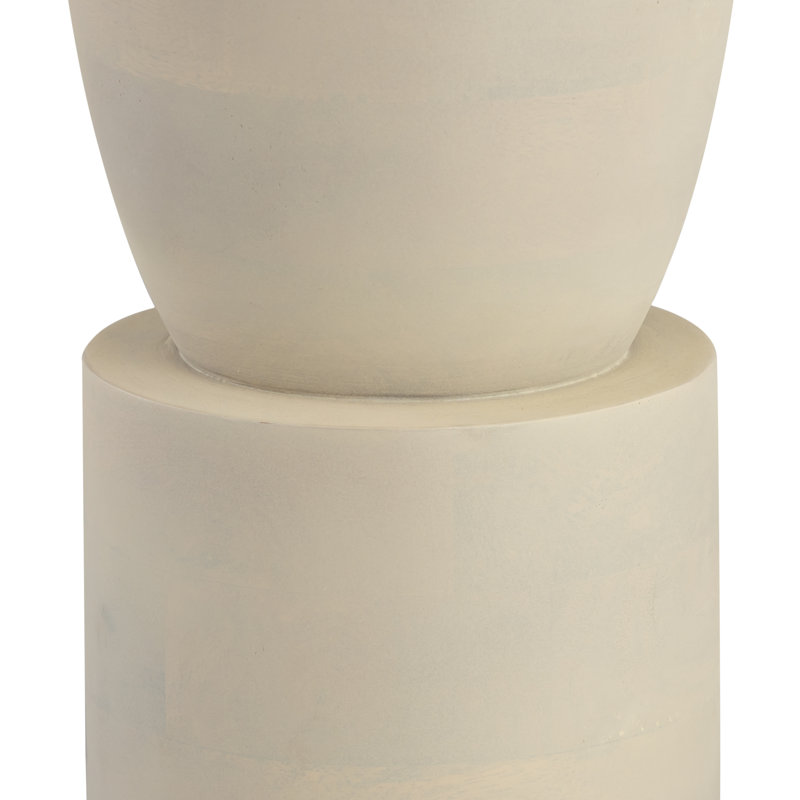 Tall Whitewashed Mango Wood Table Vase