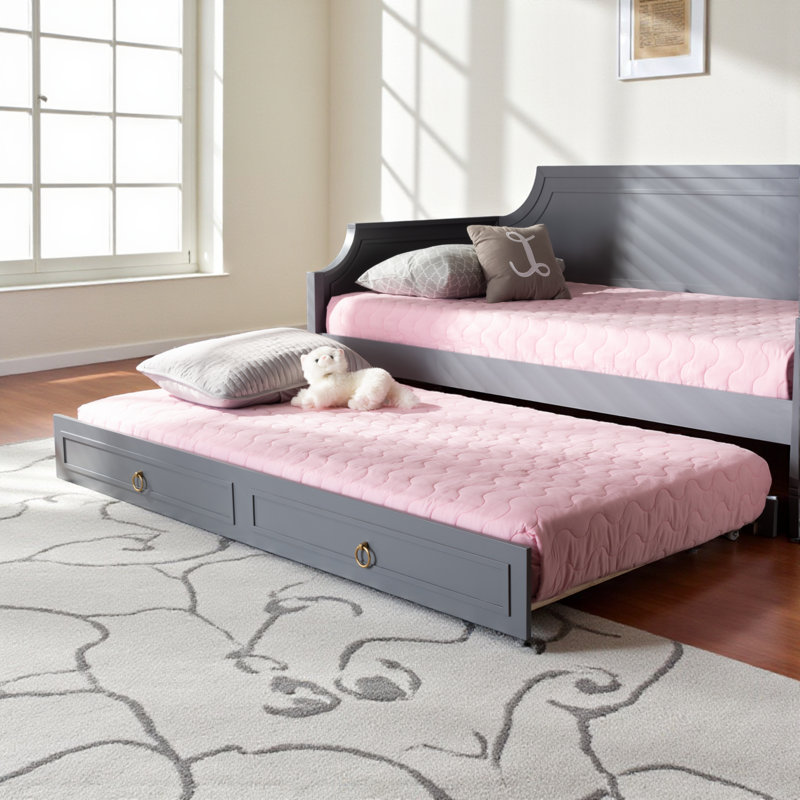 Lit gigogne simple en gris Kuhn Elegant, Gris