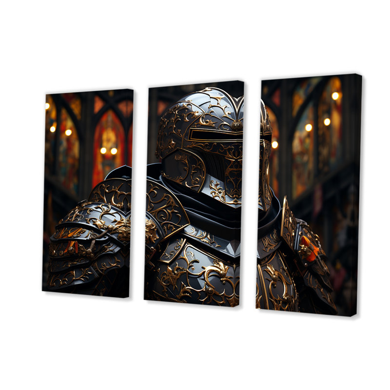 Medieval Knights II - Military Wall Art, 28" H x 36" W, Wrapped Canvas