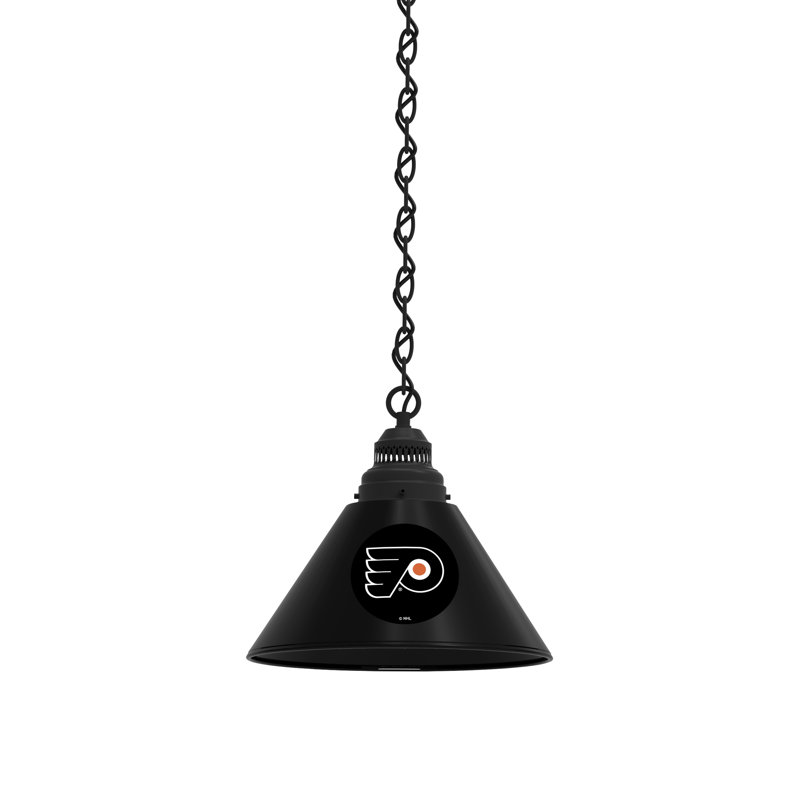 Luminaire suspendu conique 1 lumière NHL, Noir, Flyers de Philadelphia - noir