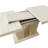 Rectangular Extendable Dining Table, Suitable For 6-10 People, With Veined Travertine Pattern, Dimensions 160-200 Cm, Simple And Elegant.