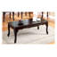 Table basse 3 pièces avec pieds en cabriole de style cerisier foncé de style traditionnel et conception complexe 1 table basse 2 tables de bout