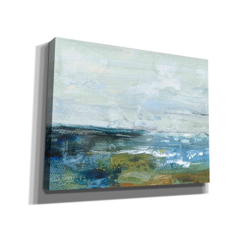 «Epic Graffiti» Morning Seascape »par Silvia Vassileva, art mural sur toile, 34 po x 26 po, H 26 po x l 34 po