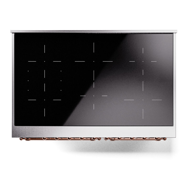 ILVE Nostalgie II 40 in Induction Range, Glossy Black/Copper