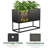 Modern Raised Metal Outdoor/indoor Planter Box, Outdoor Rectangular Planter Box, Durable All-Weather Use Elevated Planter for Commercial Residential For Patio, Deck, Yard, Garden-1934399499
