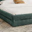 Cadre de lit plateforme très grand lit en chenille avec tête de lit bleu et vert par Ridgepole-1670619108