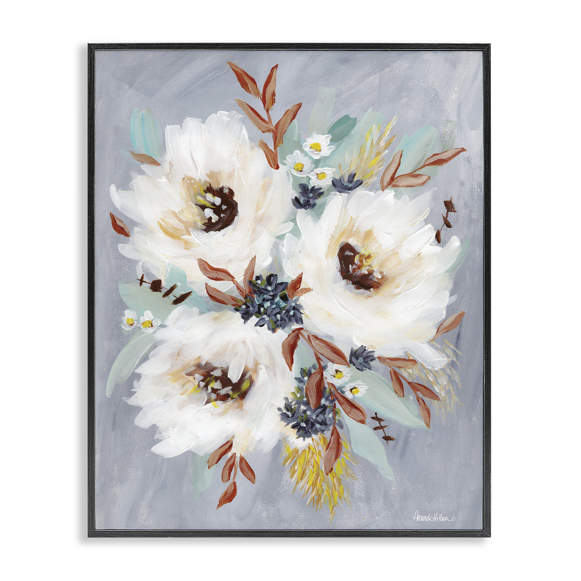 Ophelia & Co. White Flowers Trio Art by Amanda Hilburn bg-093 - Wayfair ...