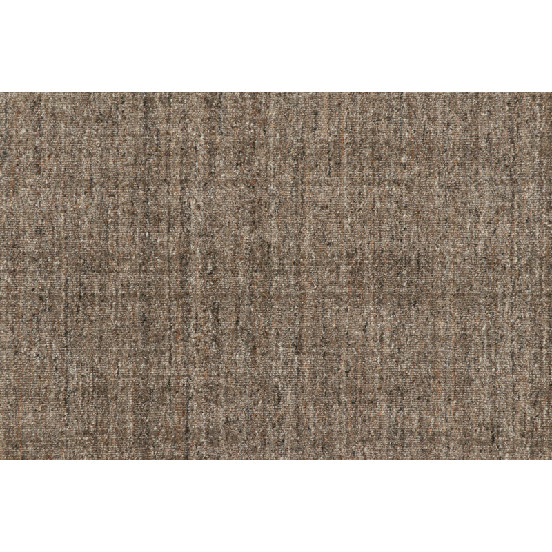 Modern Textural Hand Knotted Wool Striped Area Rug, Rectangle 9' x 9'6"
