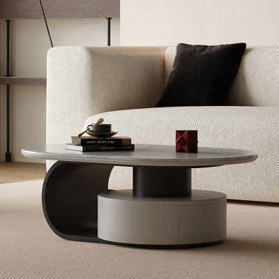 Table basse ovale légère et luxueuse