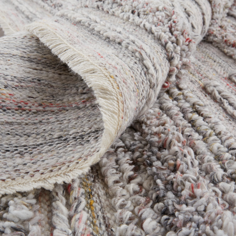 Tapis intérieur / extérieur gris / rouge / jaune Alline, Rectangle de 2 pi x 3 pi