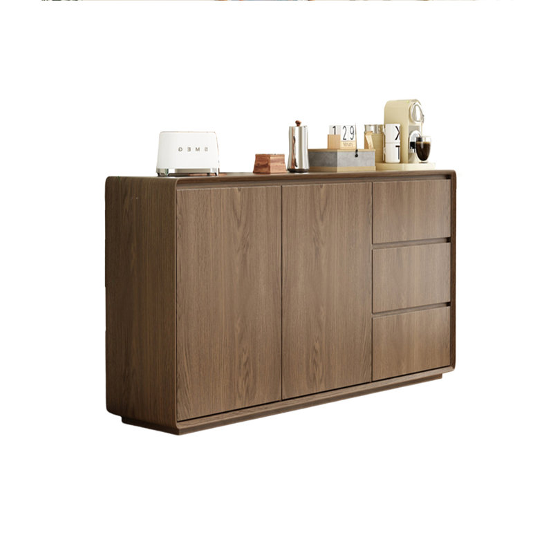 Modern Simple Solid Wood Sideboard, Brown, 31.49" H x 47.24" W x 15.75" D