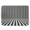 Black White Vertical Stripes Bath Mat