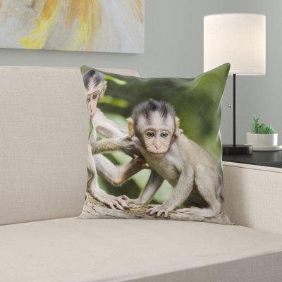 Monkeys Throw Pillow