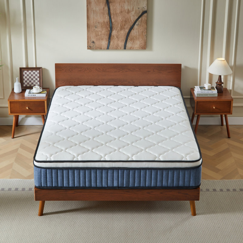 14" Medium Firm Hybrid Mattress with Cooling Gel Memory Foam & Pocket Coil, Dual-Zone Edge Support, Available in Twin/Full/Queen/King Sizes, CertiPUR-US, OEKO-TEX & SGS Certified, Motion Isolation and Pressure Relief, Mattress in a Box