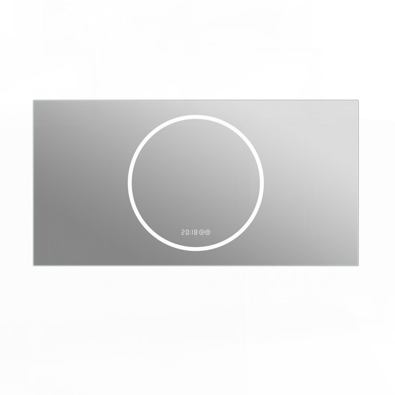 Miroir de salle de bain à DEL avec antibrouillard, éclairage à 3 couleurs à intensité variable
