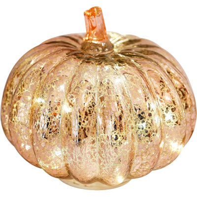 Mercury Glass Pumpkin Lantern