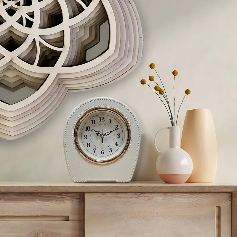Aatiqah Analog Electric Tabletop Clock, White